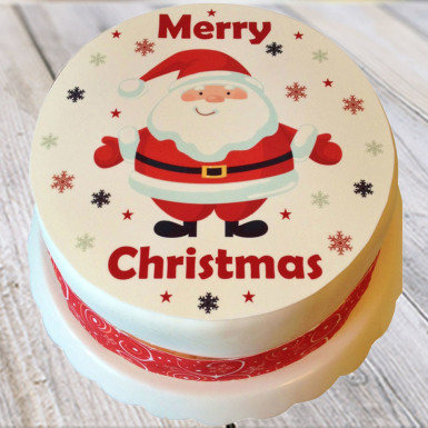 Merry Christmas Photo Cake