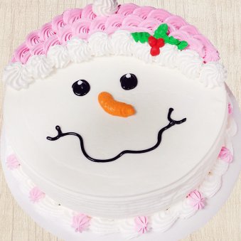 Merry Xmas Snowman Cake