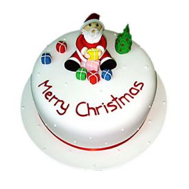 Merry Christmas Fondant Cake