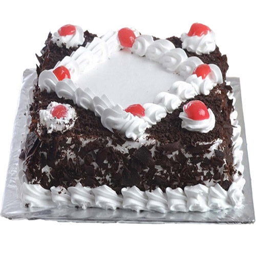Square Shape Black Forest Christmas Cake