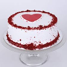 Adorable Red Velvet Valentine's Cake