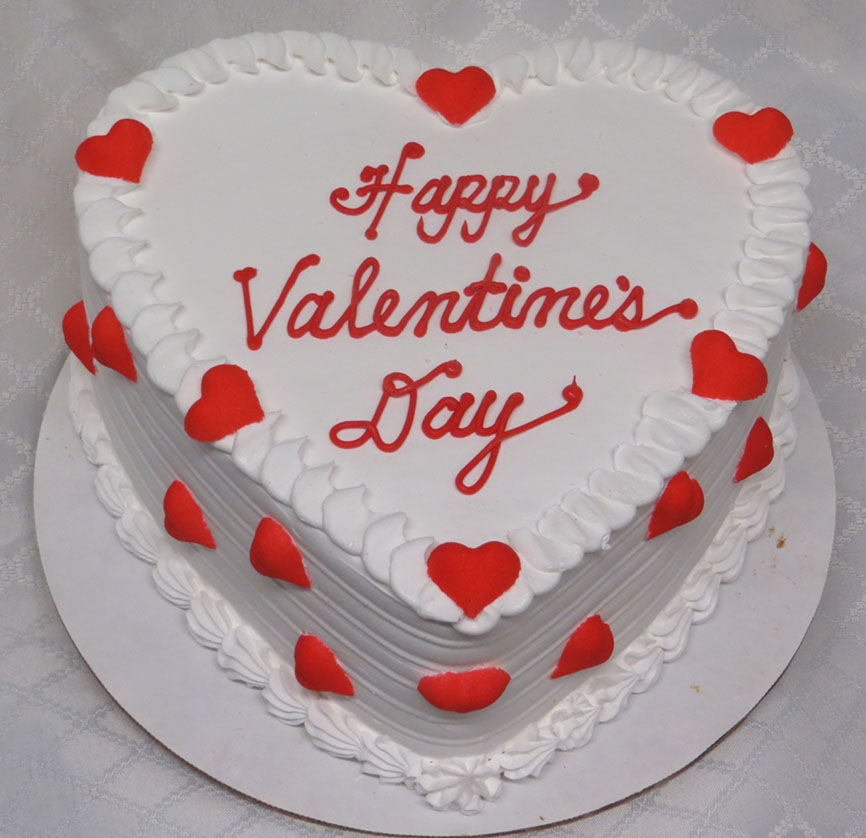Valentine's Heart Shaped Vanilla Cake