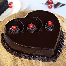 Valentine's Chocolate Truffle Heart Cake