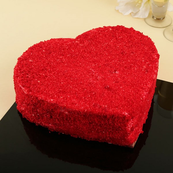 Valentine's Red Velvet Heart Cake