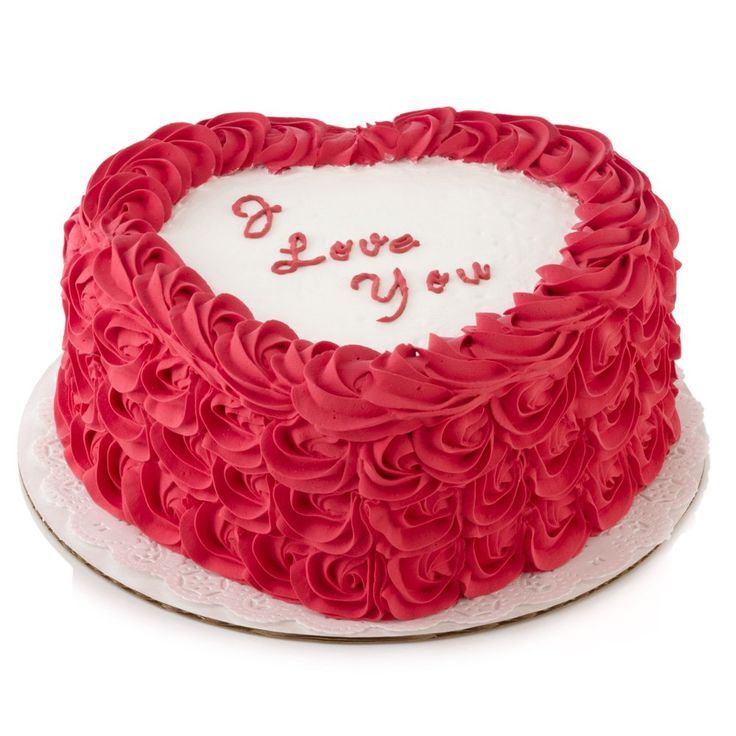 Cute Red Heart Cake Valentine's Special