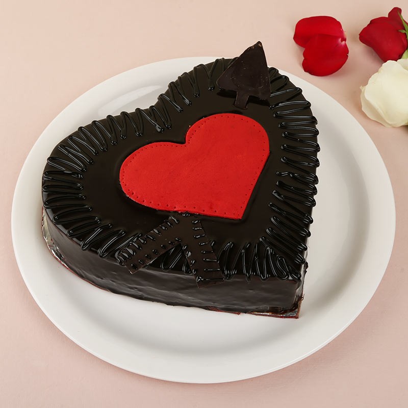 Classic Chocolate Heart Cake