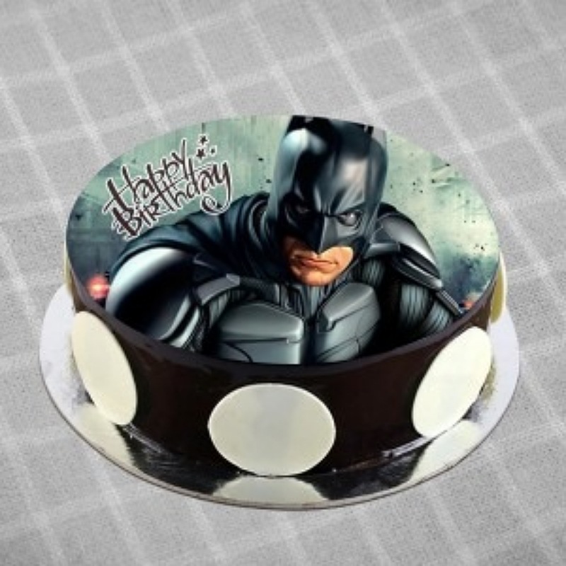 Chocolate Batman Photo Cake