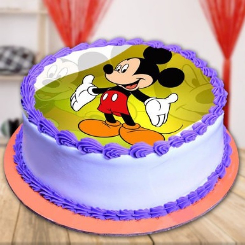 Mickey Mouse Pineapple Photo Cake