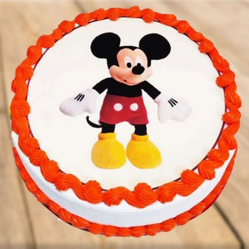 Mickey Mouse Vanilla Photo Cake