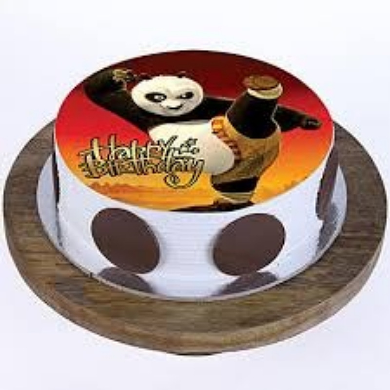 Kung Fu Panda Vanilla Photo Cake