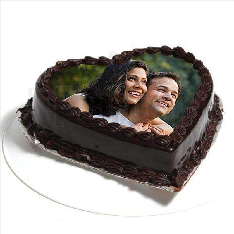 Personalized Truffle Heart Cake