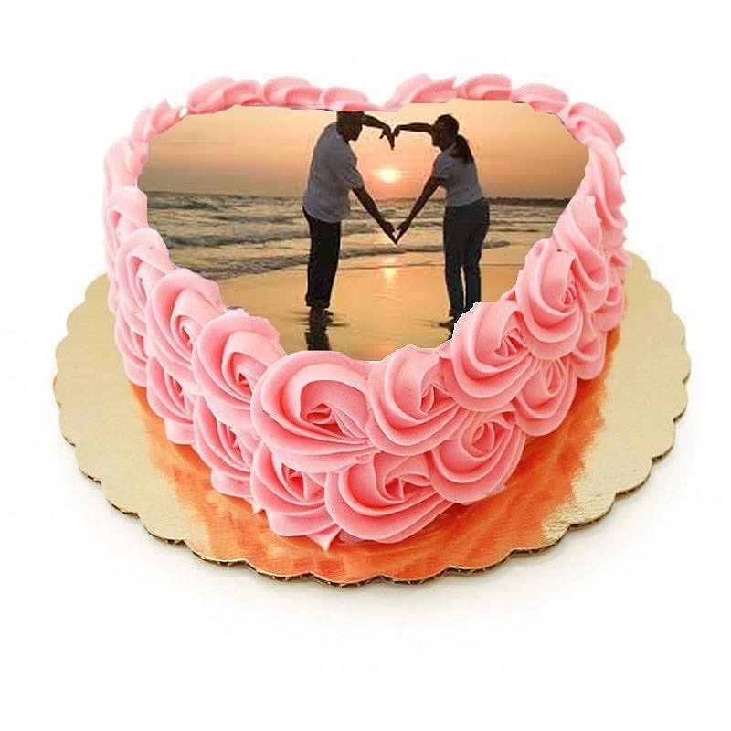 Heart-Shaped Personalized Cake