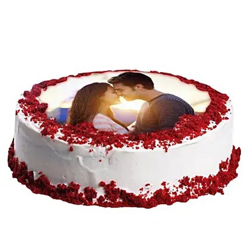 Red Velvet Delight Photo Cake