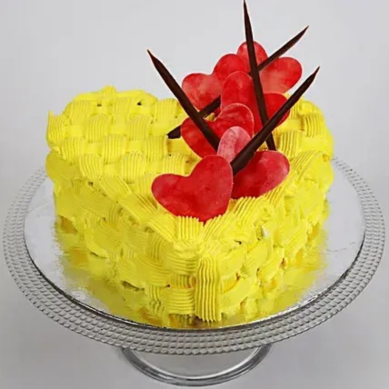 Pineapple Hearts Cake