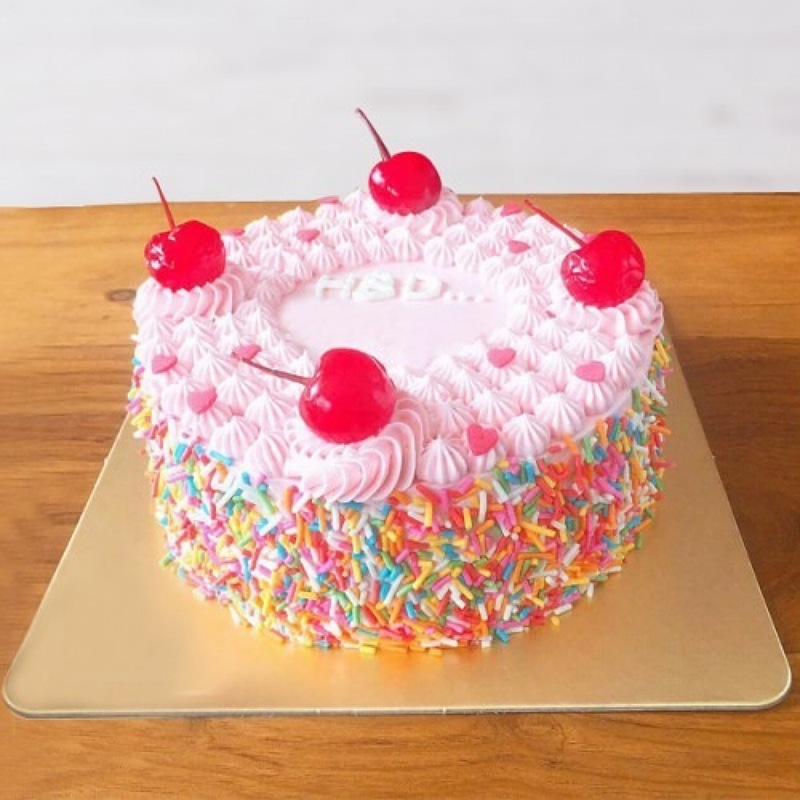 Colorful Strawberry Cake