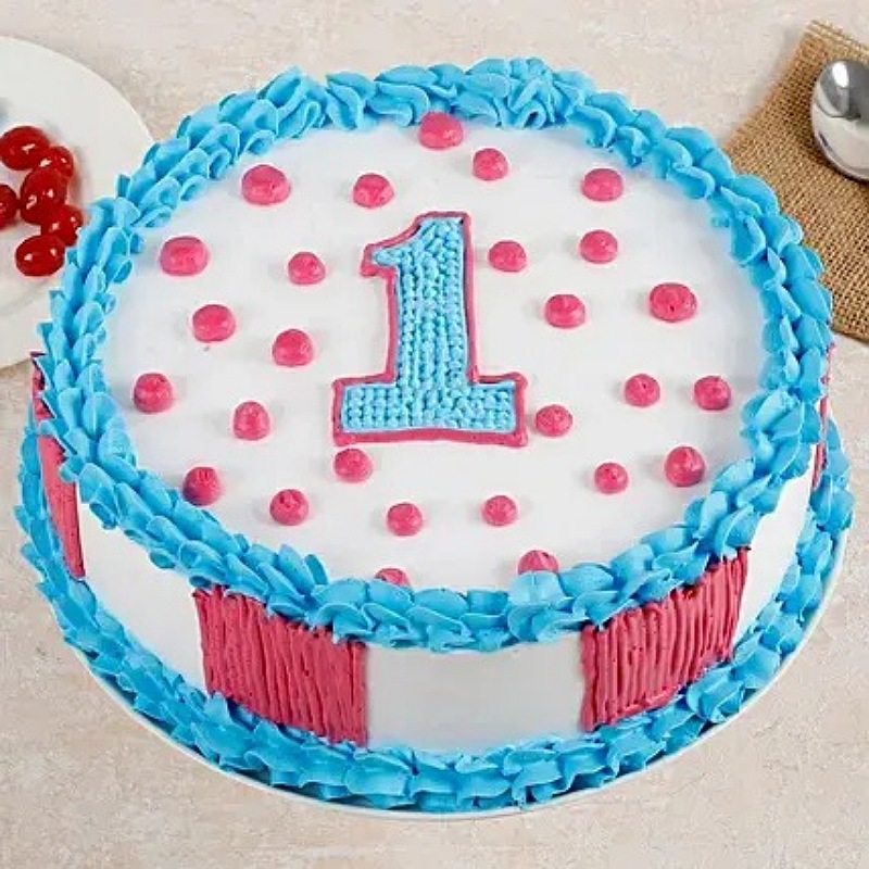 Tempting 1st Birthday Vanilla Cake