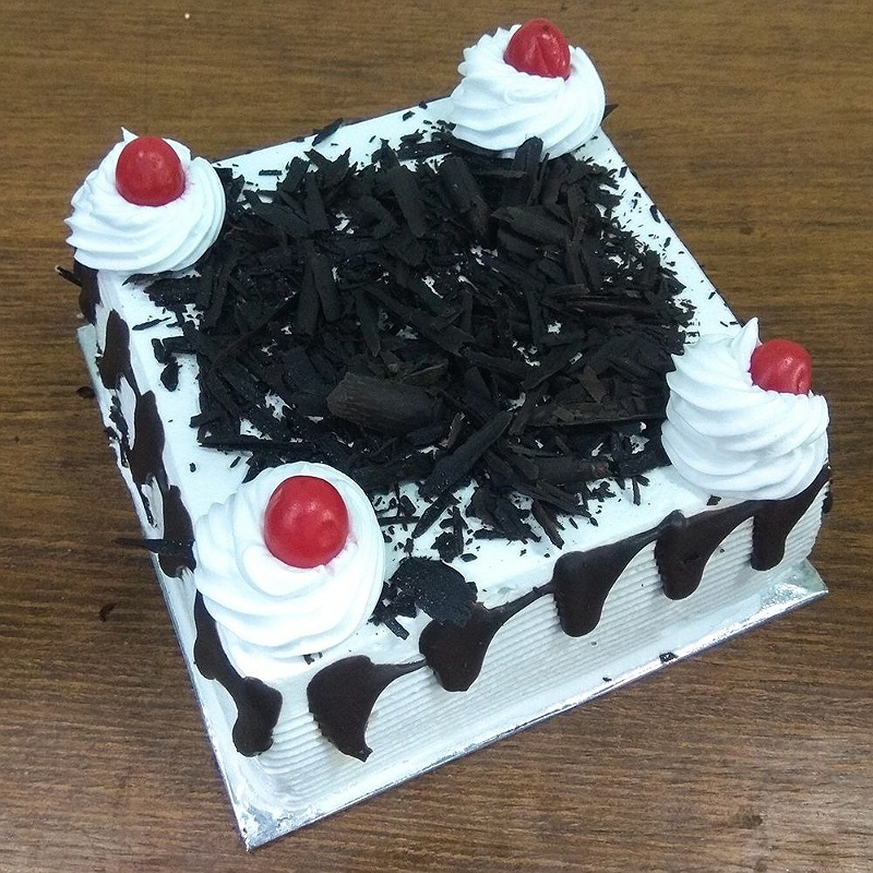 Black Forest Square Shaped Cake