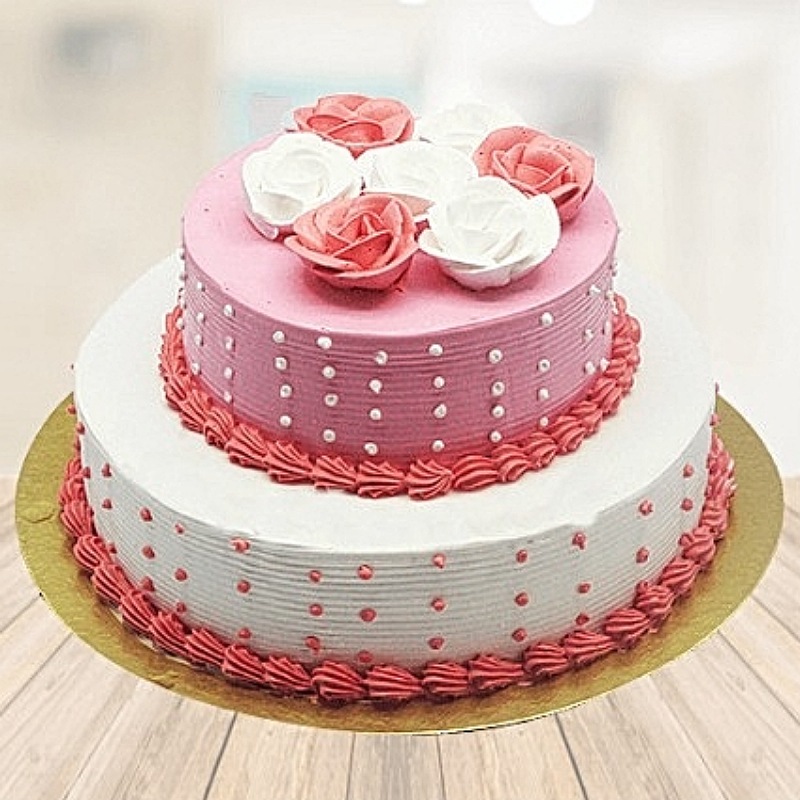 2-Tier Strawberry Cake