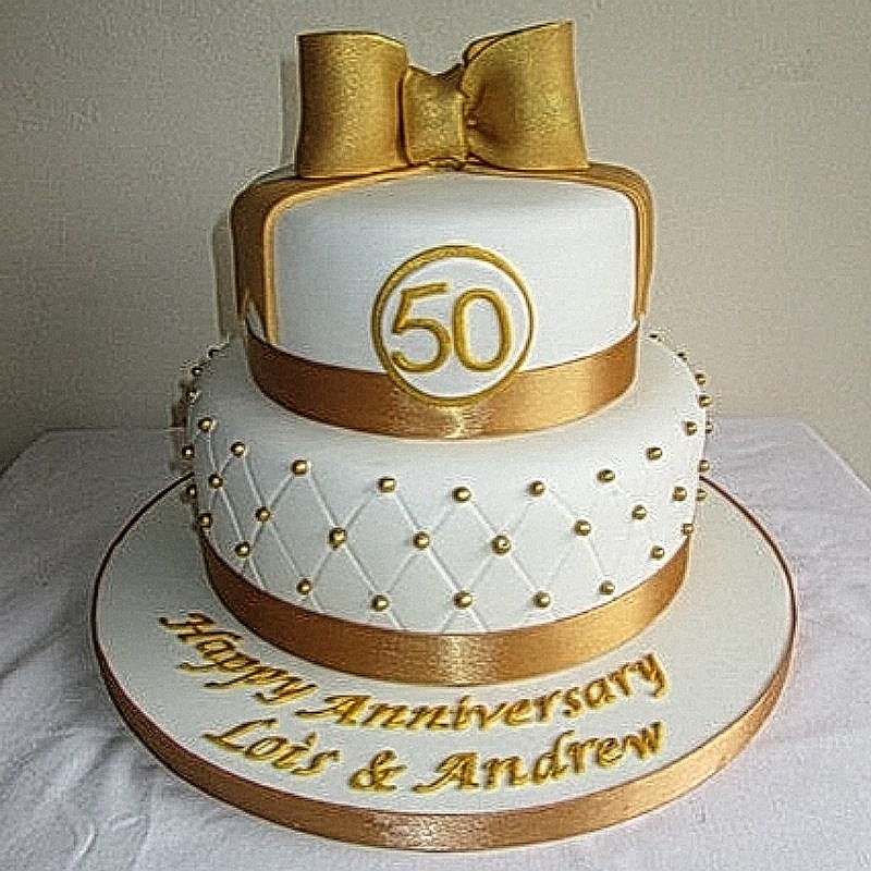 50th Anniversary Fondant Cake
