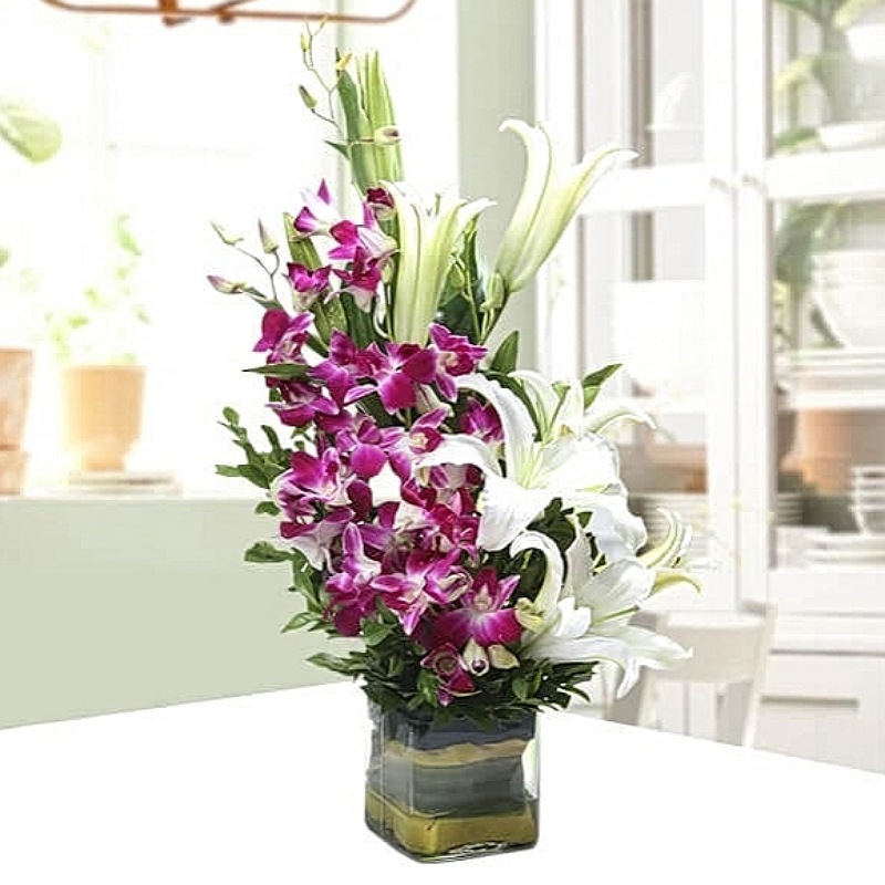 Smart Elegance with Orchids N Lilies