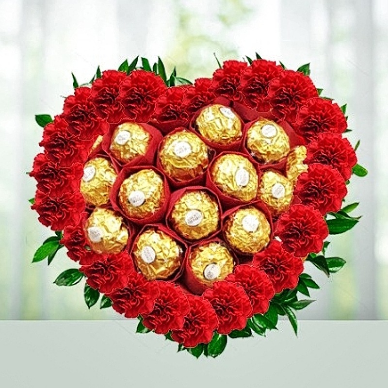 Heart with Ferrero Rocher