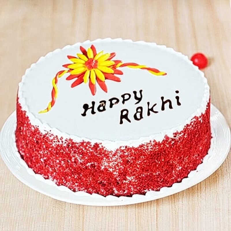 Red Velvet Rakhi Cake