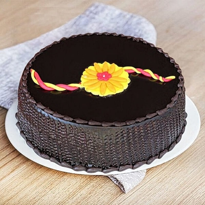 Buy Raksha Bandhan Photo Cake With Rakhi-The Rakhi Delight