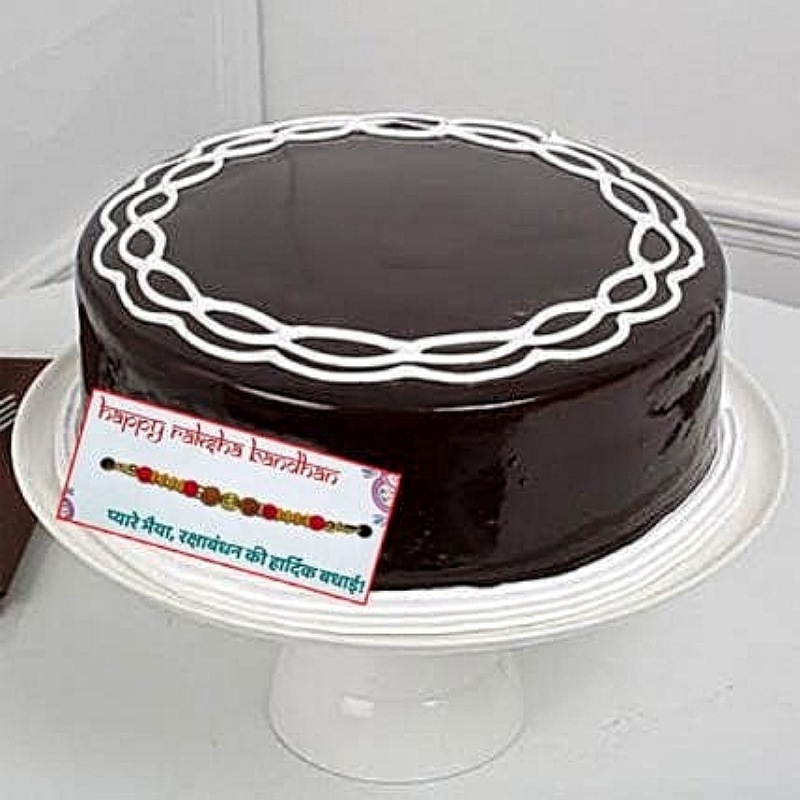 Chocolate Cake With Rakhi