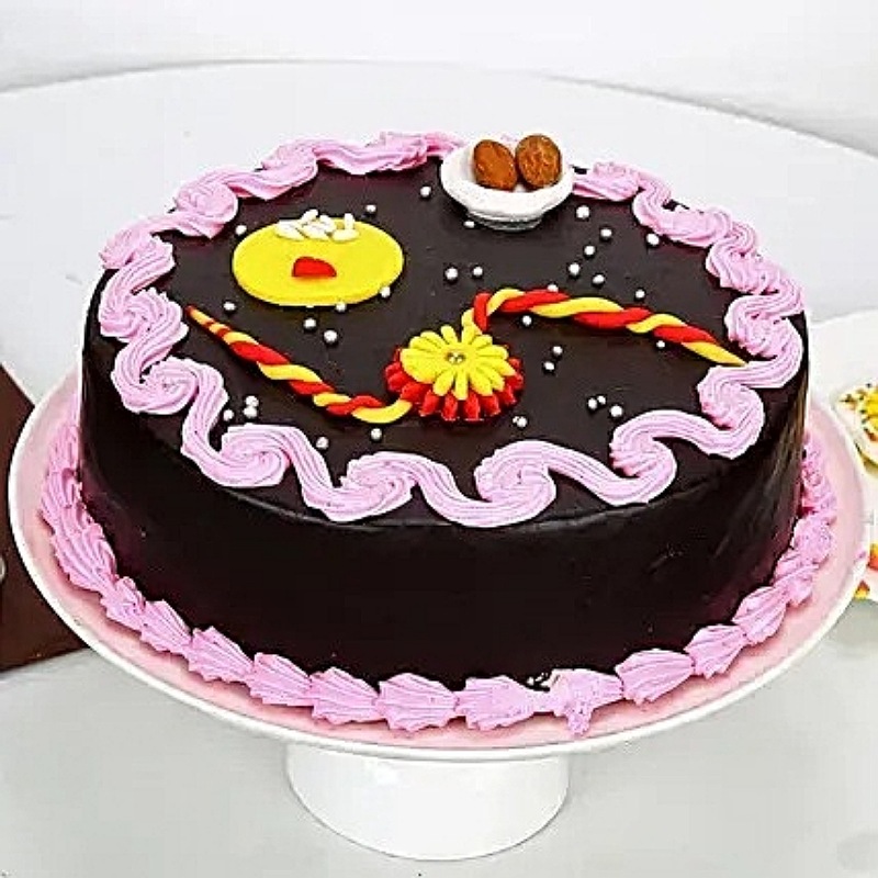 Rakhi Design Chocolate Truffle Cake & Rakhi – India's Best Florist Autumn  Lotus