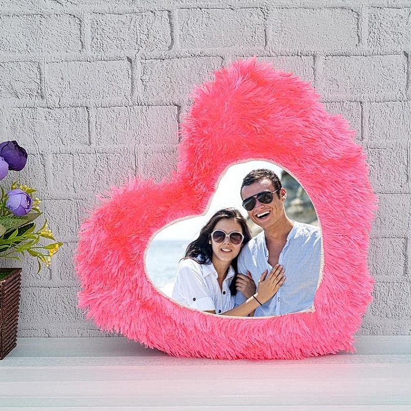 Pink Heart Personalized Cushion