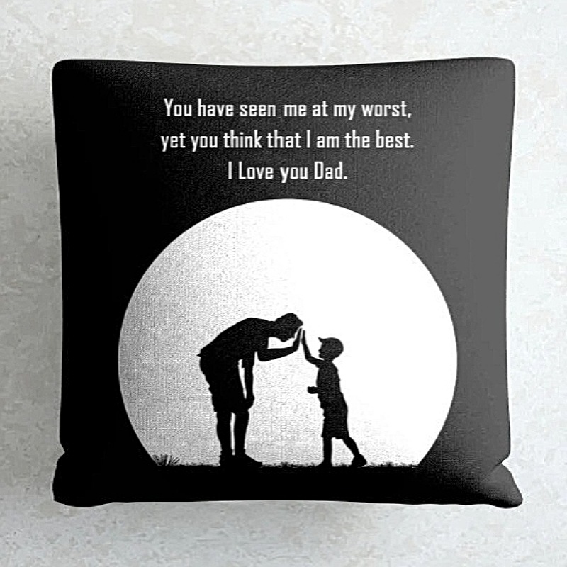 Son-Dad Bond Personalized Cushion