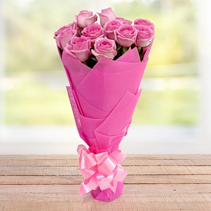Marvelous Pink Roses Bunch