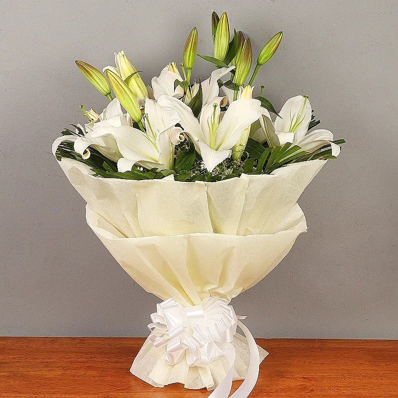 Elegant White Lilies