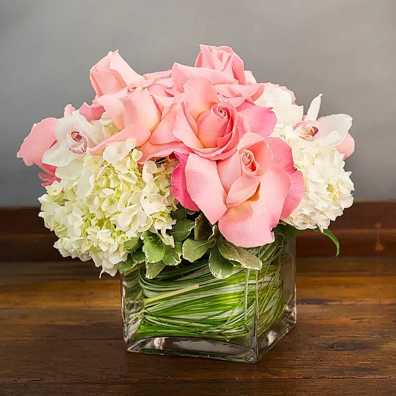Pink N White In Vase