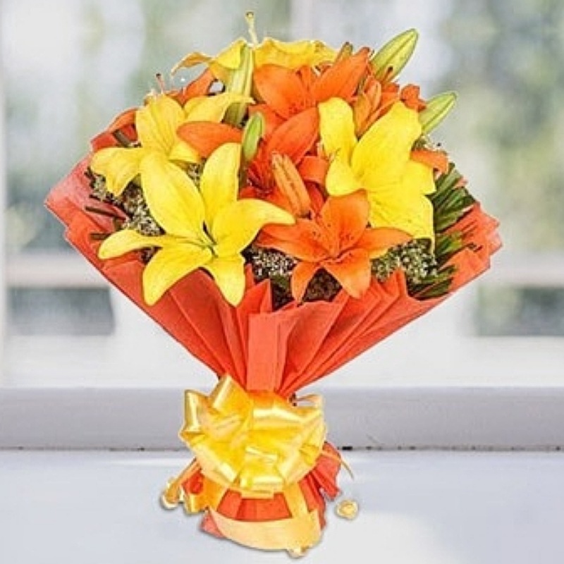 Yellow N Orange Bouquet