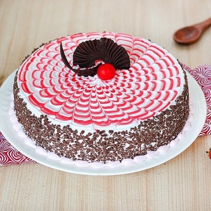 Strawberry Diwali Cake