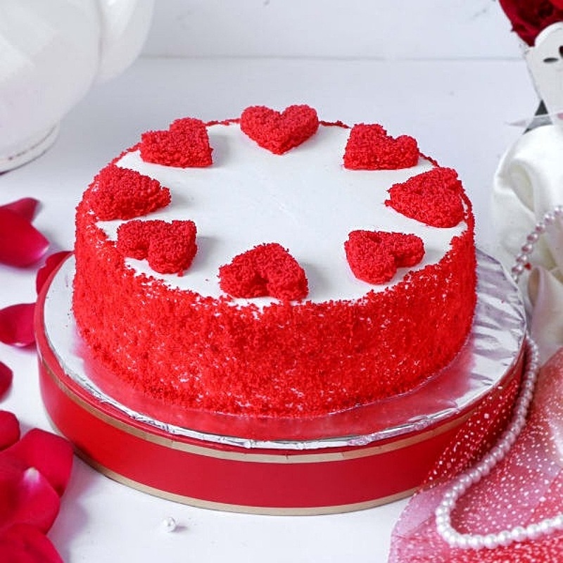 Red Velvet Diwali Cake