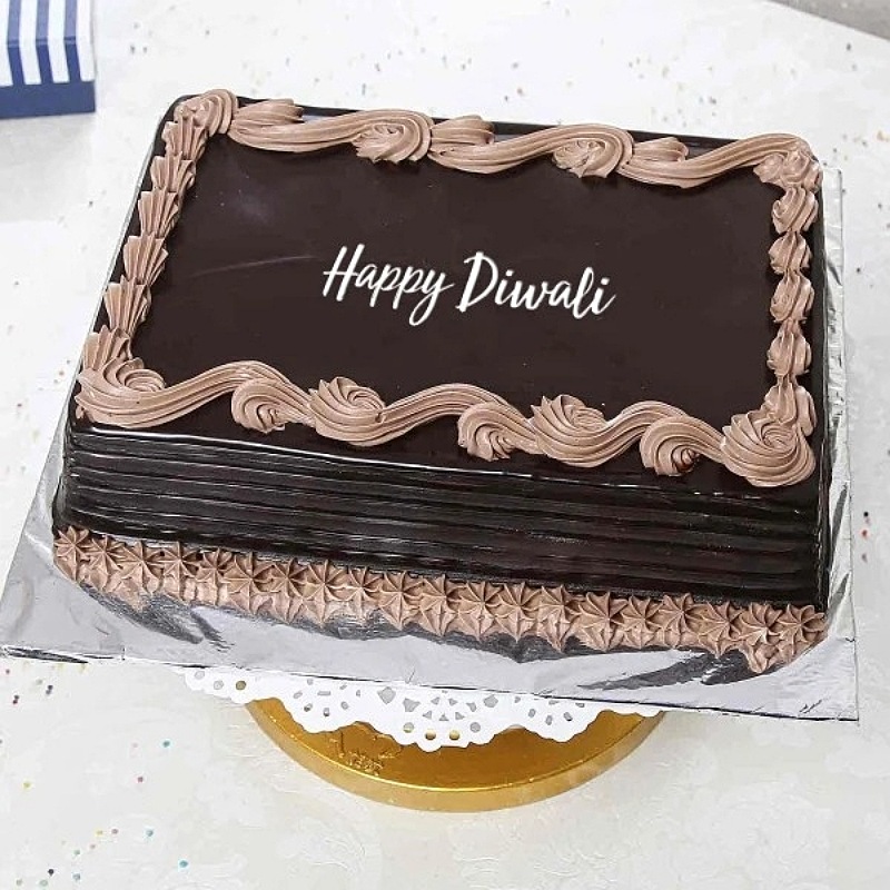 Rectangle Diwali Chocolate Cake