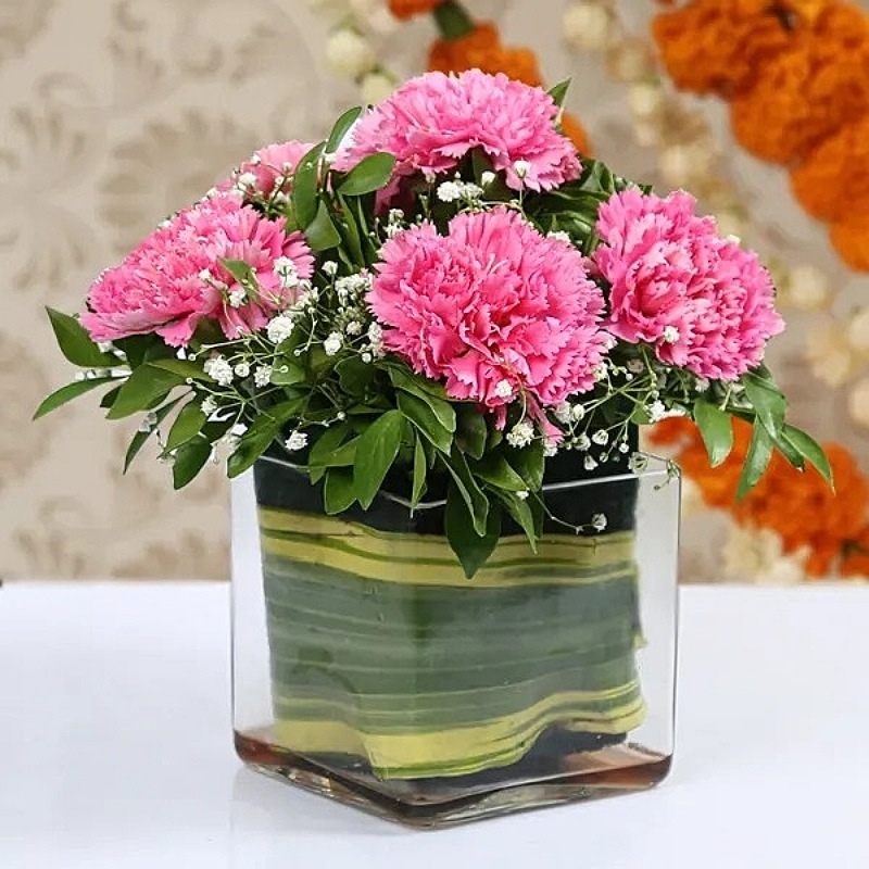 Beautiful Carnations Vase