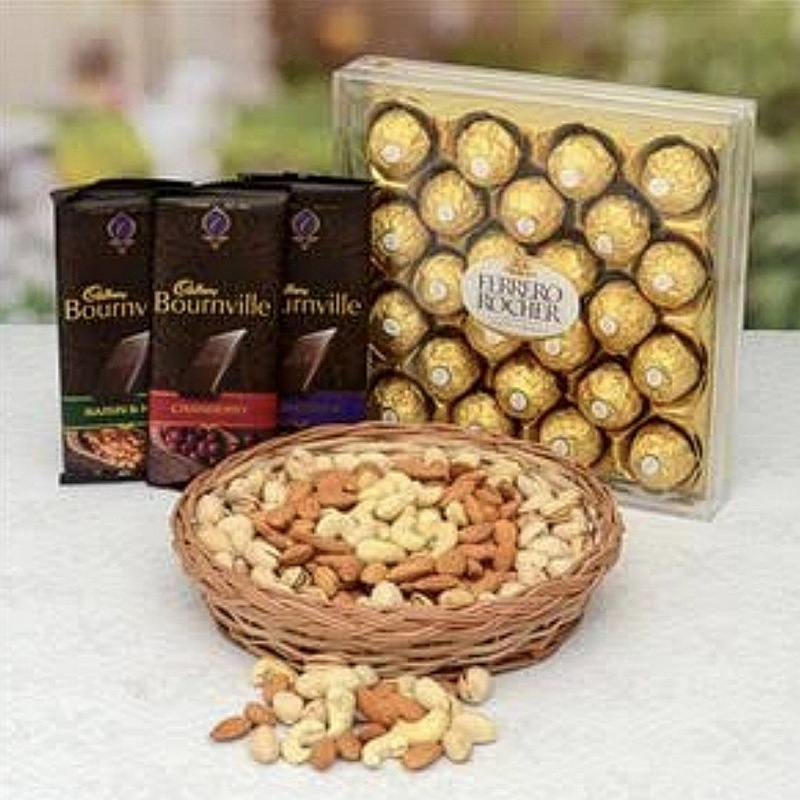 Ferrero Rocher N Bournville With Dry Fruits Combo