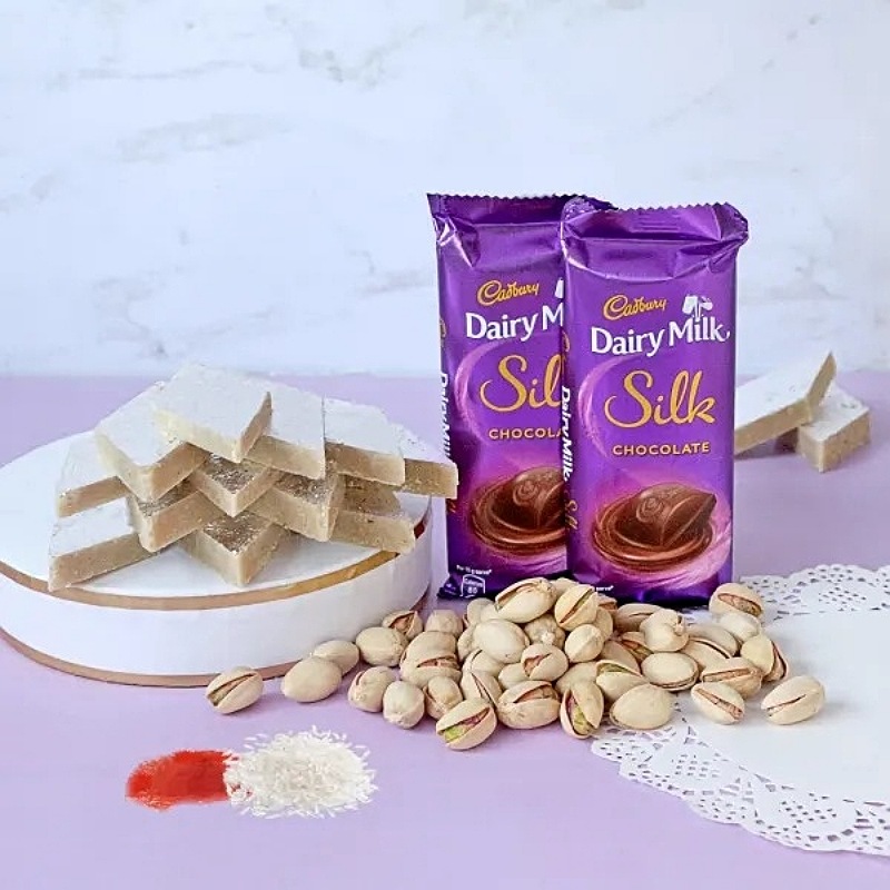 Dairy Milk Silk With Kaju Katli & Pistachios