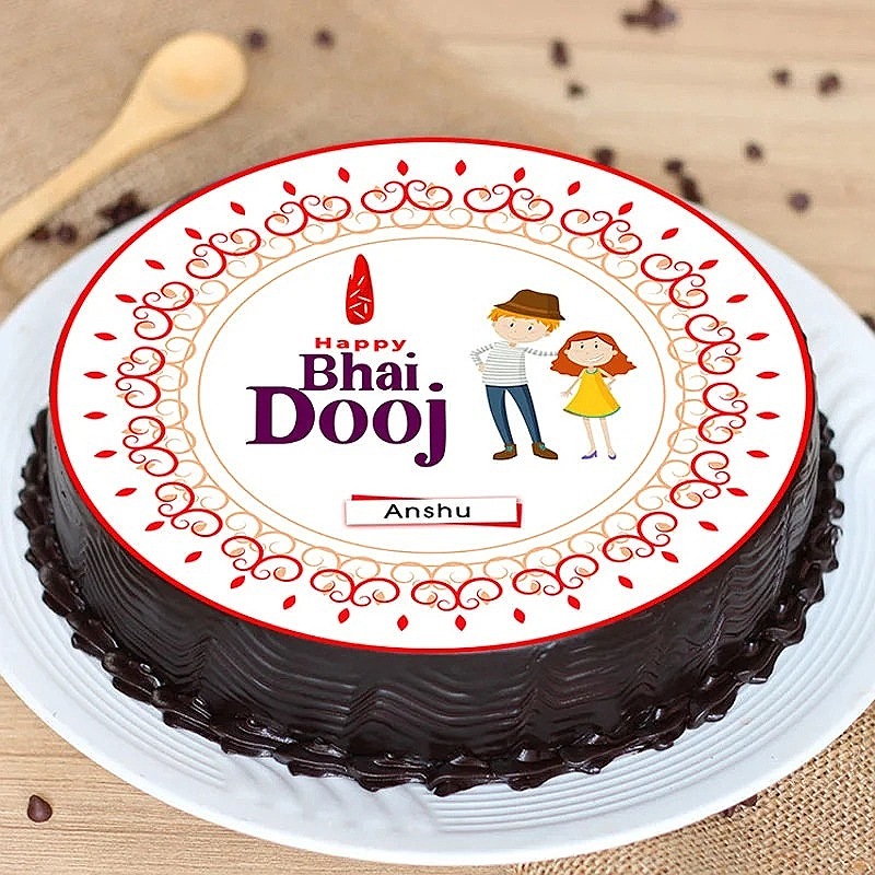 Scrumptious Bhai Dooj Chocolate Cake