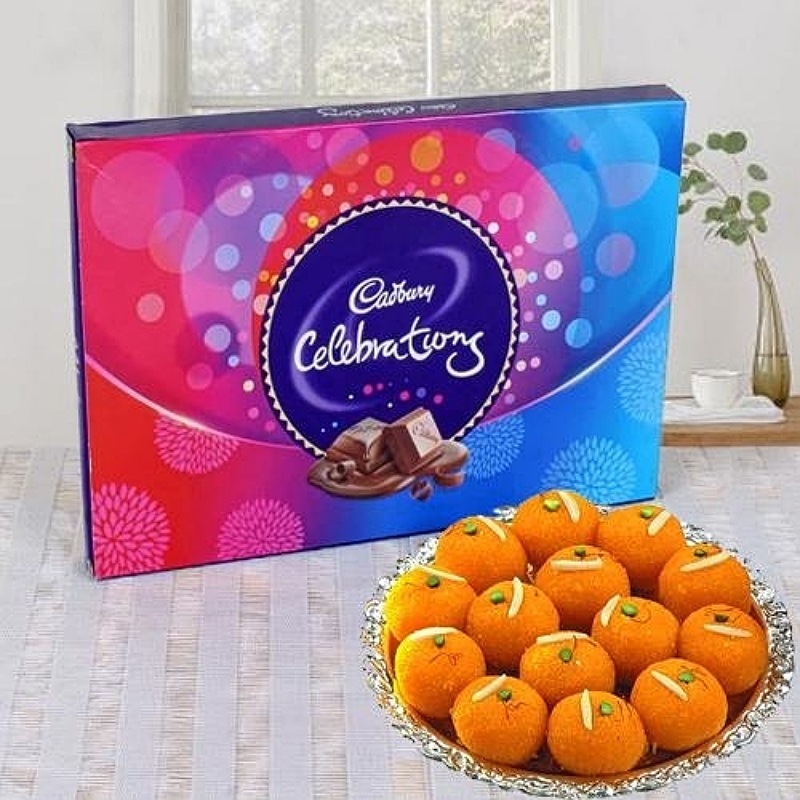 Motichoor Ladoo With Cadbury Celebrations
