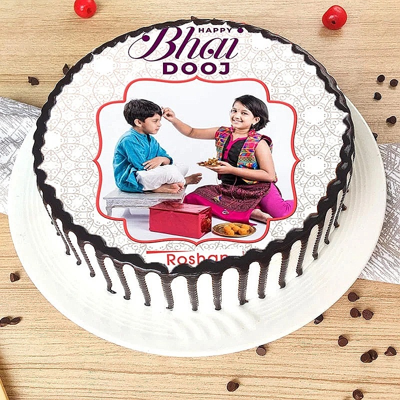 Black Forest BhaiDooj Cake