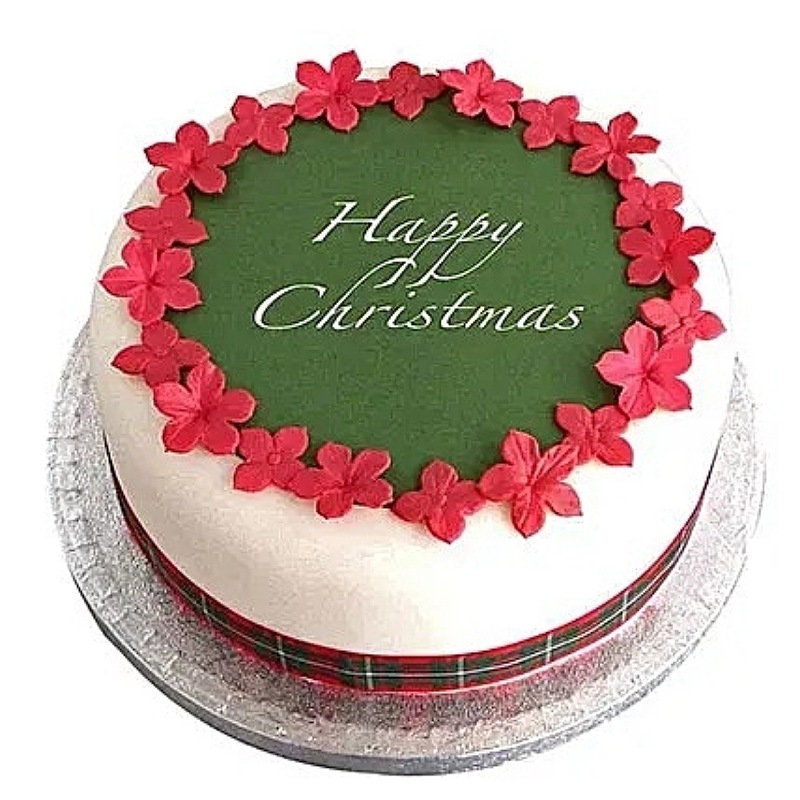 Colorful Christmas Fondant Cake