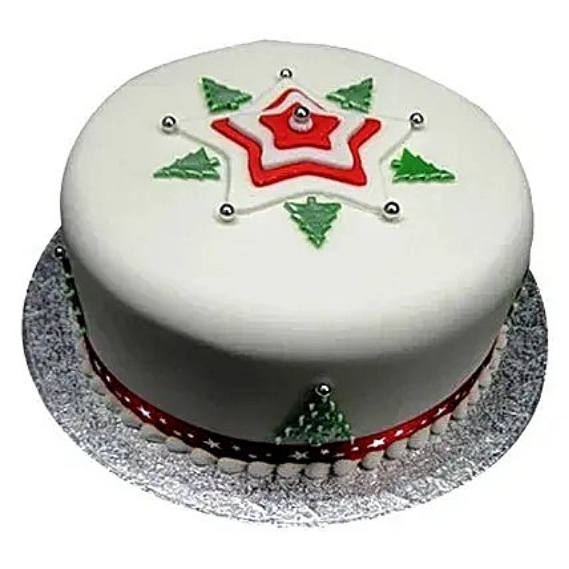 Christmas Star Fondant Cake