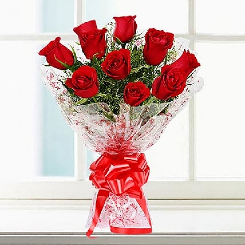 Red Roses Bouquet New Year Gifts