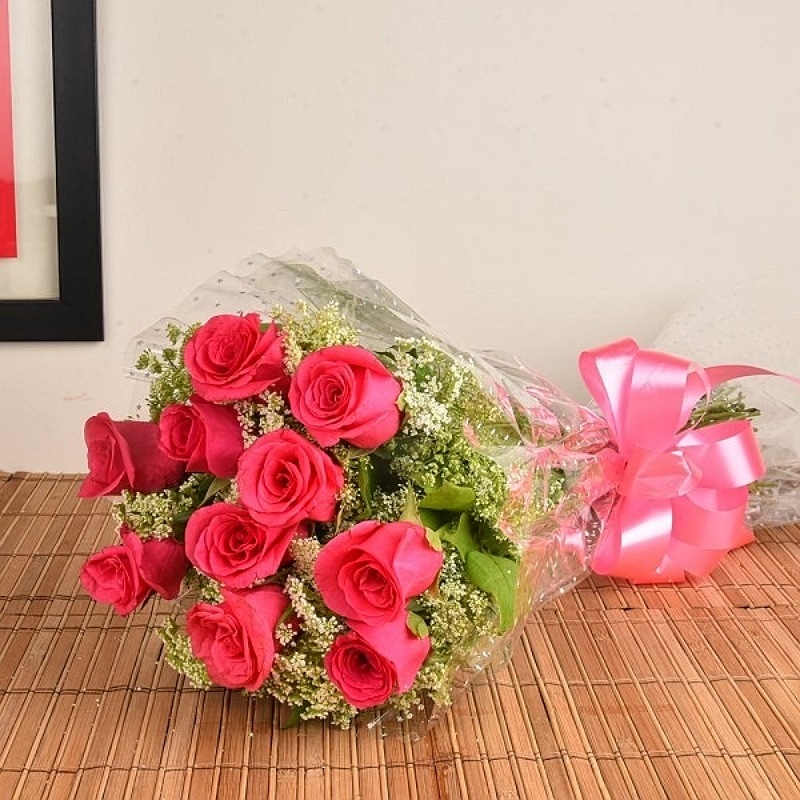 Perky Pink Roses New Year Gifts
