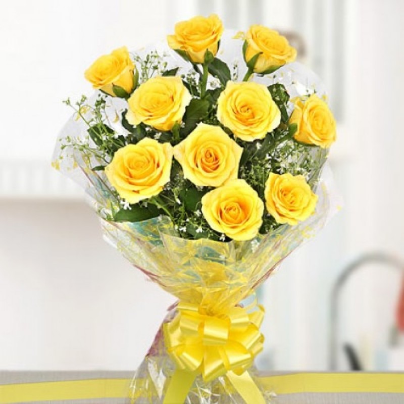 Yellow Roses Bouquet New Year Gifts