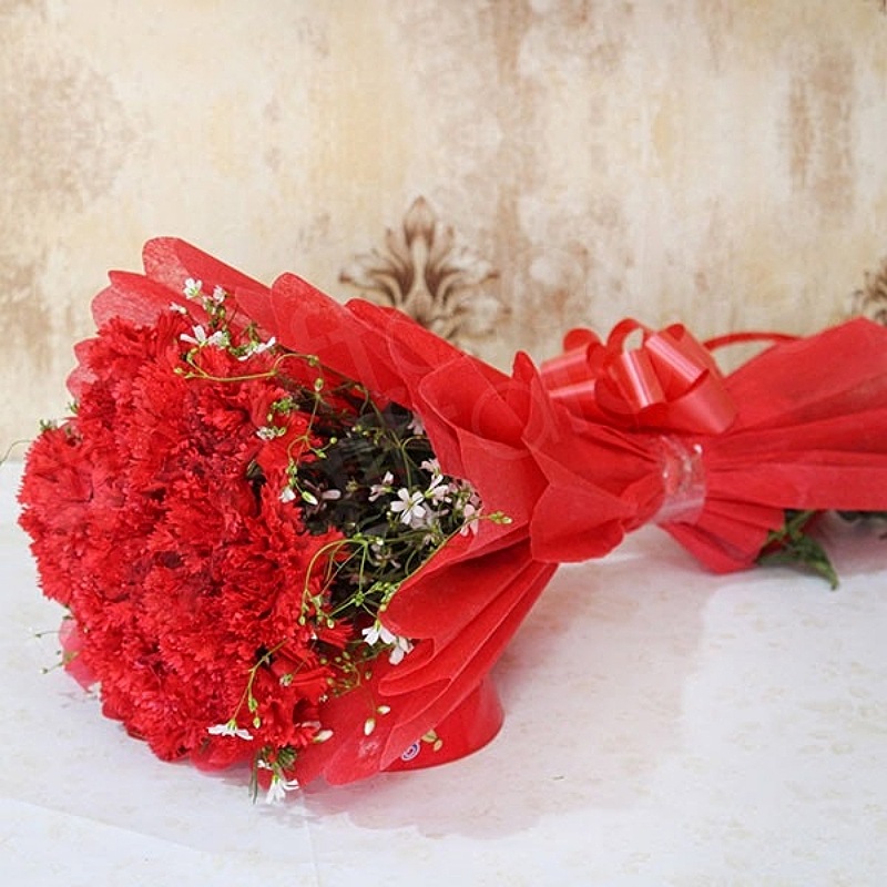 Red Carnations Bouquet